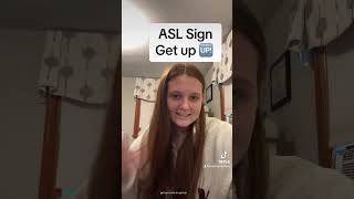 Learn How To Sign quotGet Upquot in ASL for Beginners  American Sign Language shorts [upl. by Friede]