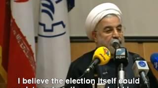 Rouhanis view on the House Arrest of Mousavi amp Karroubi w English subtitles [upl. by Engud]