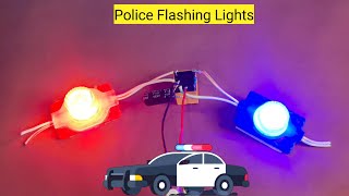 Simple Police LED light Flasher Circuit Using 12V Relay [upl. by Leaj739]