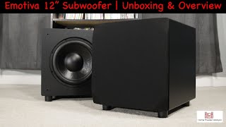 Emotiva Airmotiv SE12 Subwoofer  Unboxing and Overview [upl. by Amehr]