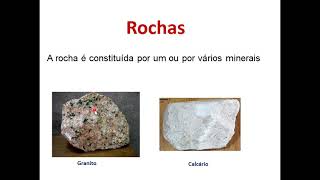 Aula 6º ano ciências Rochas e minerais [upl. by Lehar693]