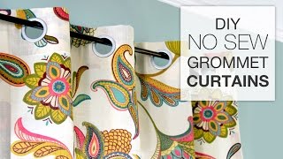 How to Make No Sew Grommet Curtains [upl. by Irtimed]