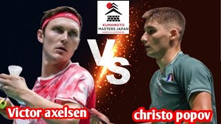 victor axelsen vs christo popov  quarterfinal kumamoto masters 2024 [upl. by Garretson]