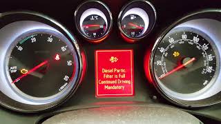 VauxhallOpel Astra 2011 oil service and quality reset DPF filter cleaning warning [upl. by Tizes137]