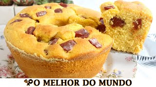 BOLO DE MILHO COM GOIABADA  RECEITAS QUE AMO [upl. by Esidarap]