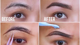 How to pluck your brows the right way  At Home Eyebrow Routine titiscorner [upl. by Neelyar214]