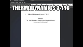 Thermodynamics 314C Does hfg change with pressure How [upl. by Kingston153]