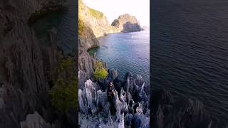 Climbed the limestones to peek at the wonderful sea view from the Matinloc Shrine El Nido Palawan [upl. by Lynea]