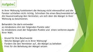 Beschwerdebrief über Wohnungsmängel  schriftliche Prüfung B2 [upl. by Thirza]