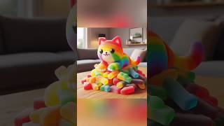 Kucing berubah jadi Permen Gummy Lolipop Marshmallow cat funny kucing [upl. by Nawiat]