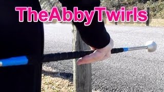 Vertical  Novice Baton Twirling  How to Twirl a Baton  TheAbbyTwirls [upl. by Amalee723]