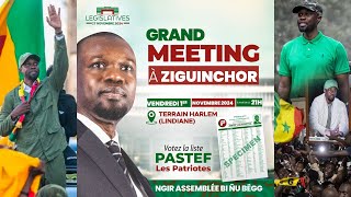 🛑 DIRECT  ZIGUINCHOR  Urgent 🚨 GRAND MEETING DE OUSMANE SONKO AU TERRAIN HARLEM LINDIANE [upl. by Erastus]