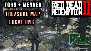 Red Dead Redemption Torn  Mended Treasure Map Locations [upl. by Omura]