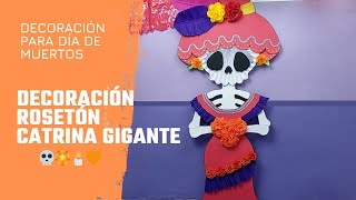 Decoración Rosetón Catrina Gigante 💀🏵️🕯️🧡 [upl. by Livesay]