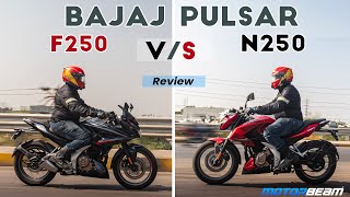 Bajaj Pulsar N250 amp F250 Review  Definitely Male  New Generation  MotorBeam [upl. by Thrift289]