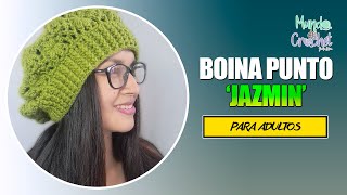 BOINA A CROCHET EN PUNTO JAZMIN  PASO A PASO ✅ [upl. by Tammi939]