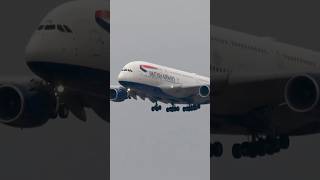 quotWHOA Watch This EPIC A380 British Airways LAND at Londons Heathrow✈😍 planesspotting london [upl. by Enomahs]