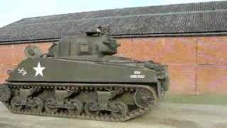 Sherman tank M4 105mm fast drive [upl. by Elvia979]