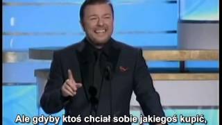 Ricky Gervais hosting the 2010 Golden Globes All of his good bits chained PL [upl. by Enylecoj]