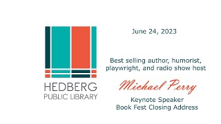 Book Fest welcomes Michael Perry [upl. by Schweitzer]