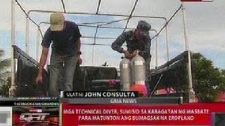 QRT Mga technical diver sumisid sa karagatan ng Masbate para matunton ang bumagsak na eroplano [upl. by Trojan]