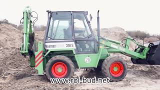 Koparkoładowarka Baggerlader Backhoe Kramer 316S  Rolbud Pinczów [upl. by Ardnatal]