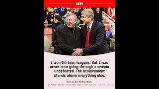 Sir Alex Ferguson speak on Arsene Wenger invincible Arsenal [upl. by Trevlac18]