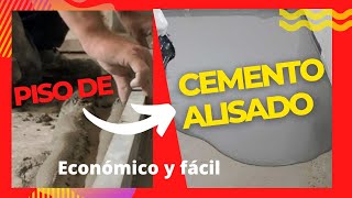 COMO HACER UN PISO DE CEMENTO ALISADO para  principiante [upl. by Idnak]