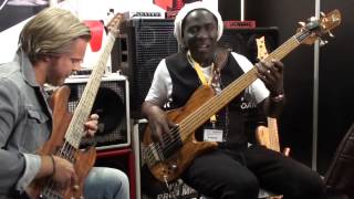 Hadrien Feraud  Richard Bona  Dominique DiPiazza  IQS Strings  Musikmesse 2015 [upl. by Normak]