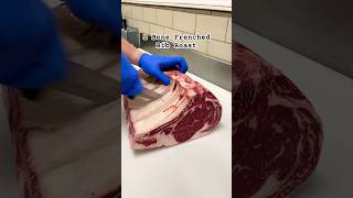 How to French a Rib Roast at Alpine Butcher steak [upl. by Idell]