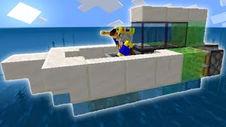 🦅 How To Make a BOAT in Minecraft Bedrock Tutorial [upl. by Helmut391]