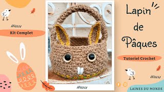 Comment faire un Panier De Pâques Lapin au crochet Tuto pas à pas facile 🐰 [upl. by Nehepts966]