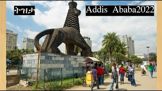 Addis Ababa Walking Tour 2022 አዲስ አበባ walkingtour from Piassa to Leghar [upl. by Nnylireg385]