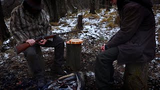 Winter Forest Hike  Bushcraft  Showcasing Shotgun Gras M 1874 [upl. by Anneehs]