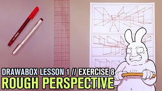 Drawabox Lesson 1 Exercise 8 Rough Perspective [upl. by Atinauj594]