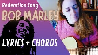 REDEMPTION SONG  BOB MARLEY cover with LYRICS [upl. by Duj767]