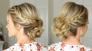 Lace Braid Homecoming Updo  Missy Sue [upl. by Fronnia608]