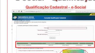 Qualificacao Cadastral no eSocial [upl. by Roque]