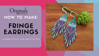 How to make fringe earrings [upl. by Tuinenga]