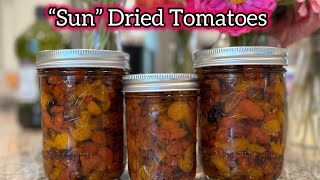 How to Make Sun Dried or Oven Dried Tomatoes 🍅 garden homemade cooking [upl. by Anitirhc]