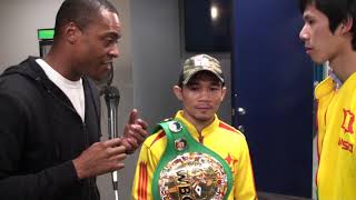 Srisaket Sor Rungvisai after KNOCKOUT WIN vs Chocolatito Gonzalez [upl. by Lilybelle]