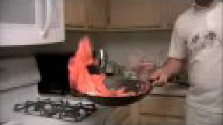 How to Flambé with Alcohol  Flaming Sauce Reduction  Cooking With Fire [upl. by Oiramel]