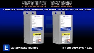 1 Phase Buck amp Boost StepUp Transformer  208V Primary  240V Secondary at 468 Amps  5060Hz [upl. by Lleuqram]