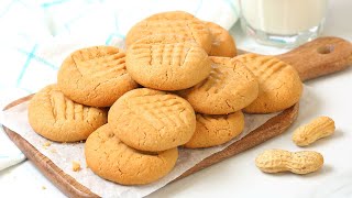 4 Ingredient Peanut Butter Cookies  Healthy Dessert  Vegan amp Gluten Free  20 Minute Recipe [upl. by Yrelav]