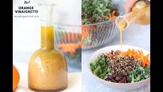 Orange Vinaigrette  Best homemade salad  Vegan Orange Salad Dressing [upl. by Jerrie]