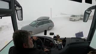 Bus Drive in the Alps snow season [upl. by Perce]