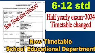 TN Half yearly Examination 612 STD New timetable [upl. by Glassman]