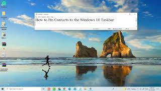 How to Pin Contacts to the Windows 10 Taskbar [upl. by Falk366]