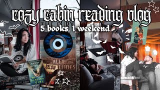 READING VLOG  cozy cabin getaway 5 books in 1 weekend amp joeys bday✨ [upl. by Yar285]