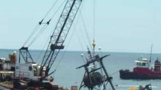 quot BLUE SEA quotSHIPWRECKED BY MONTAUKNYFATHER SON MIKERYAN FALLON SINK 2 SHIPS IN 2 YEARSONE IN A WALL amp ROCK PILING  BOTH FELL ASLEEP AT HELM  INSURED AT 450000 CHASED CAMERAS AWAY PT JUDITH  RI  COAST GUARD RESCUE  NARRAGANSETT [upl. by Eiboh906]